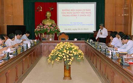 Đảng bộ cơ quan Ban Nội chính Trung ương quán triệt Nghị quyết Trung ương 7 khóa XI